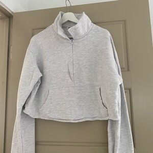 Joah brown pullover sweater medium cropped